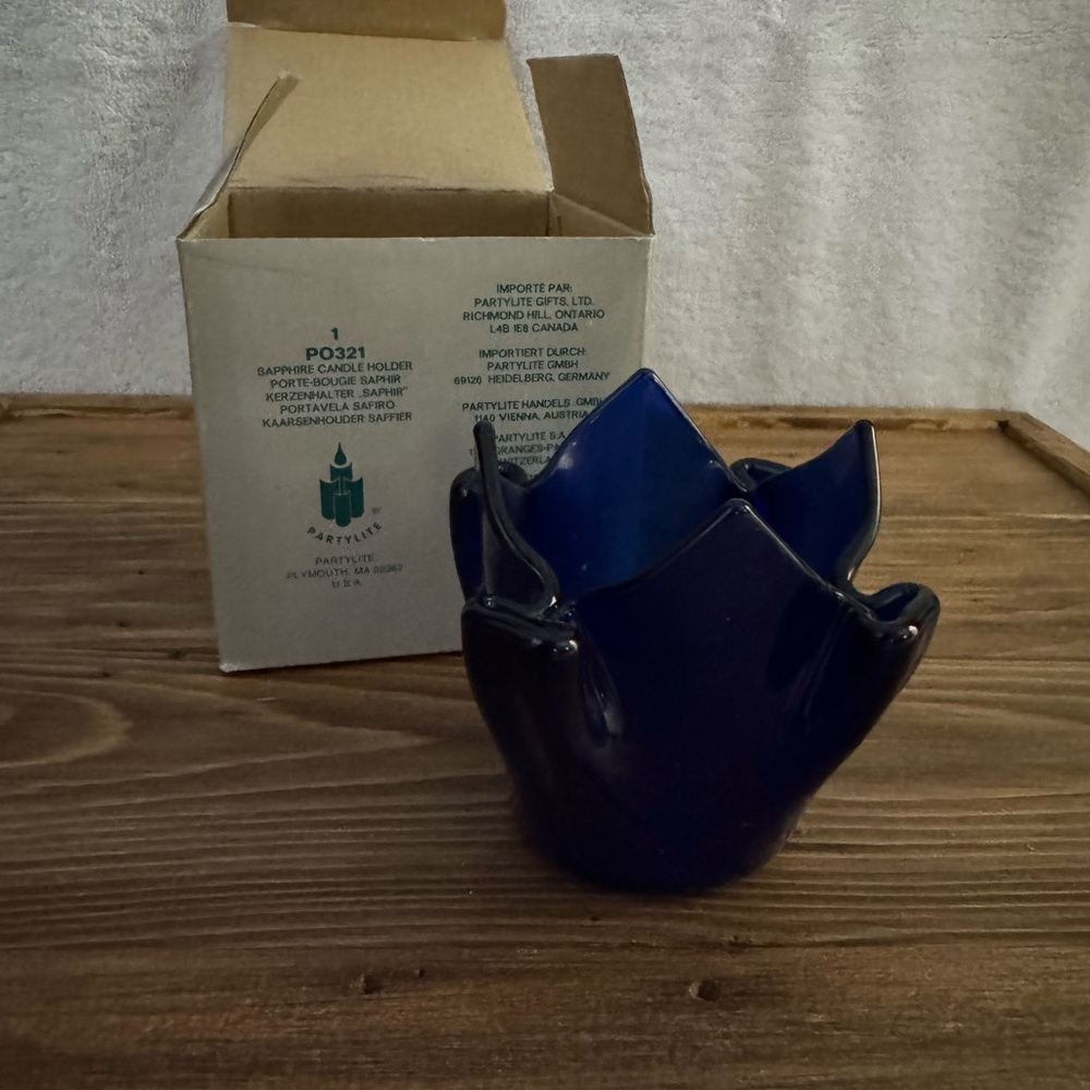 PartyLite PO321 Sapphire Candle Holder